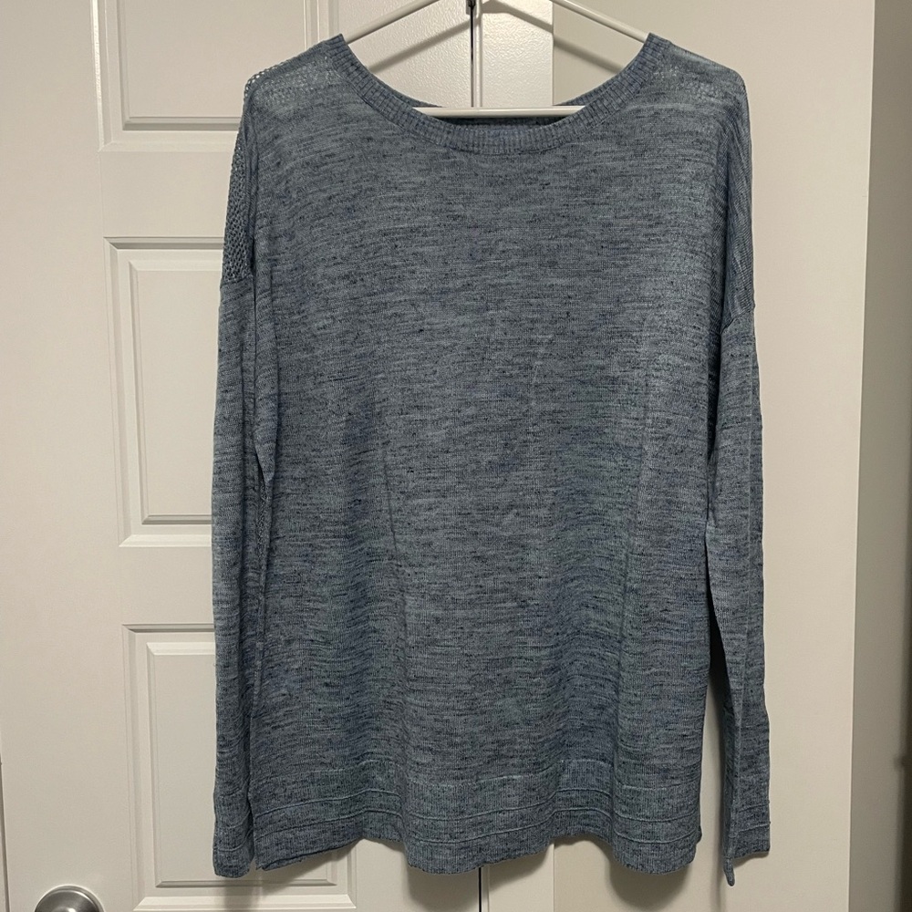 Lululemon Athletica Blue Crew Neck Sweater Soft Knit